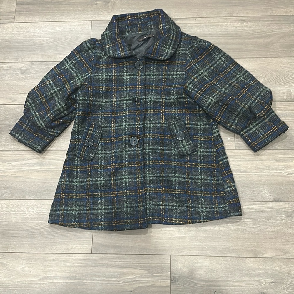 ANTHROPOLOGIE HAZEL Plaid Tweed Jacket Sz XL NWOT